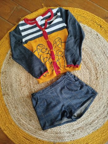 Ensemble 8 ans gilet Minnie et short réglable