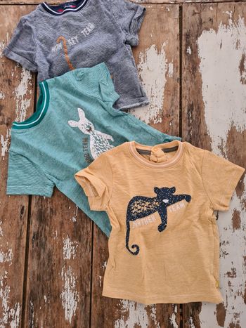 Lot trois t-shirts manches courtes 3 mois