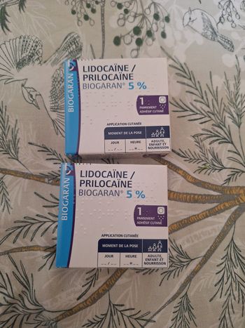 Lot lidocaine et prilocaine patch anesthésiant