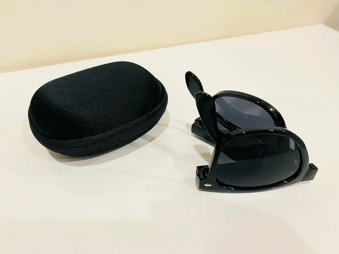 Lunette de soleil mixte pliable noire UV protection catégorie 3 - photo numéro 8