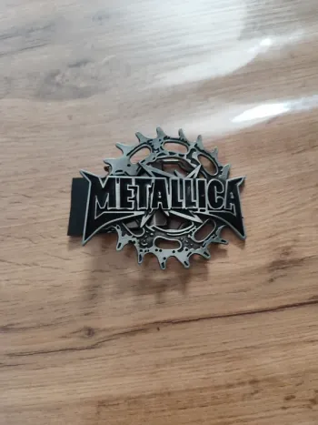 Boucle de ceinture Metallica - Noir et Argenté - Pour fans de métal ! Petit prix !