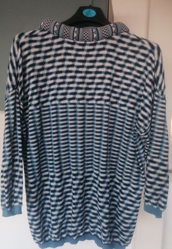 Pull bleu et blanc