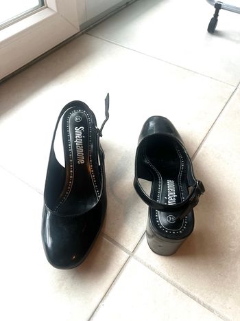 Babies à talons noirs Sinequanoe taille 39