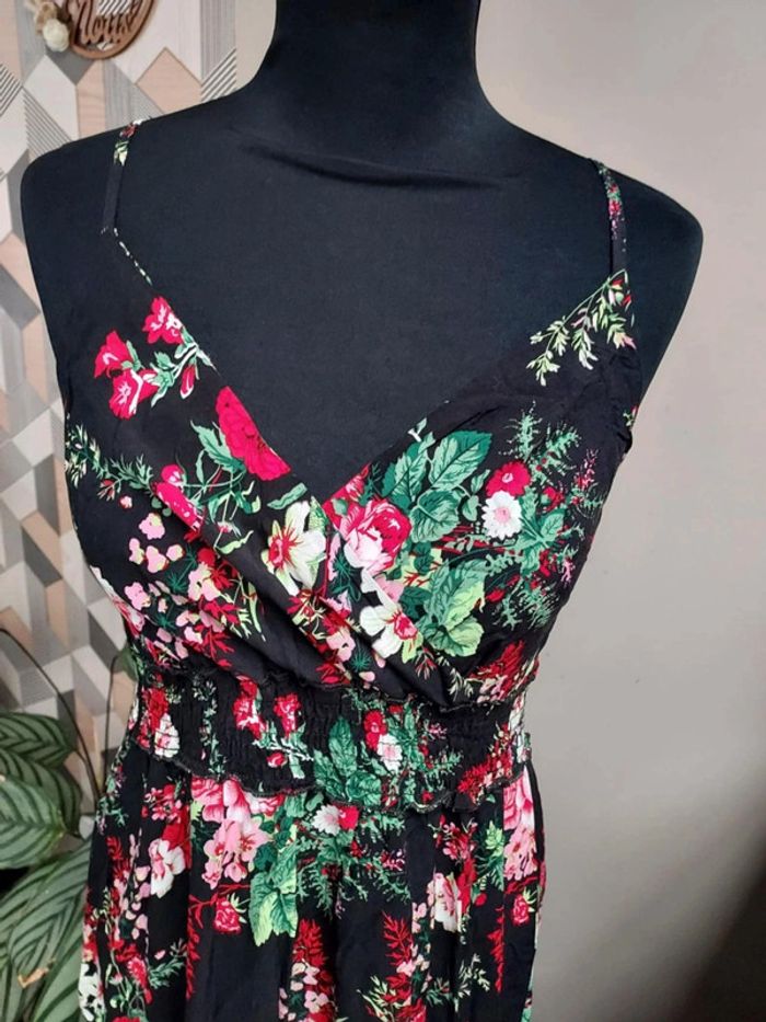 Superbe robe longue en viscose motif fleuri - photo numéro 2