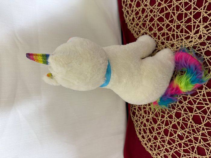peluche Caticorn Chat Licorne Doux Animal en Peluche Blanc Meowgical Unicat Chat Arc-en-ciel Blanc - photo numéro 5