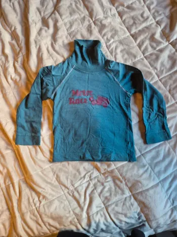 Sous pull  col roulé vert foncé