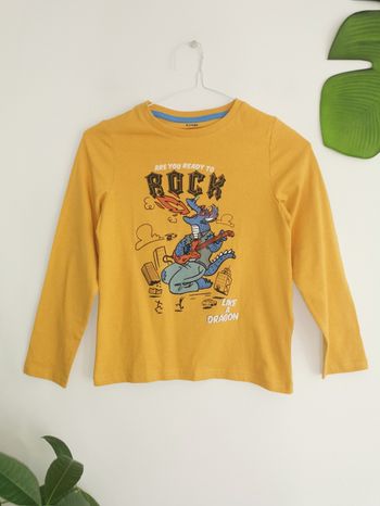 Tee-shirt manches longues " Rock" dragon Kiabi 8 Ans