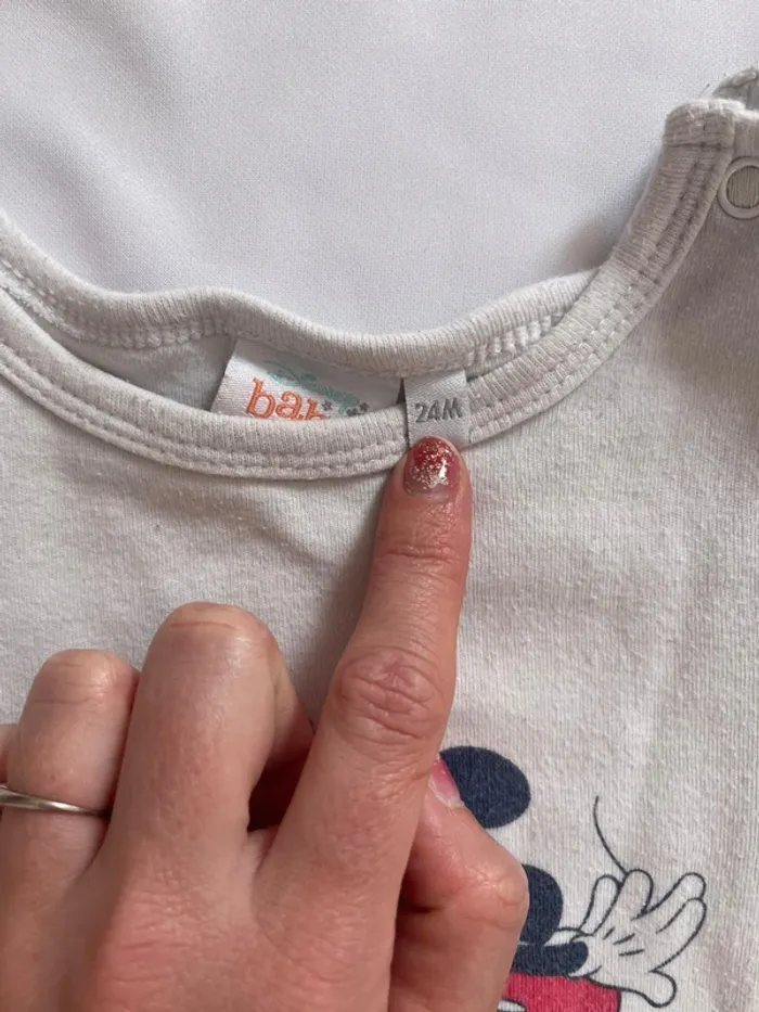 Pyjama bébé fille Disney Baby – Taille 24 mois – Motifs Minnie & Mickey - photo numéro 2