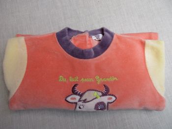 Pyjama orange, 1 mois