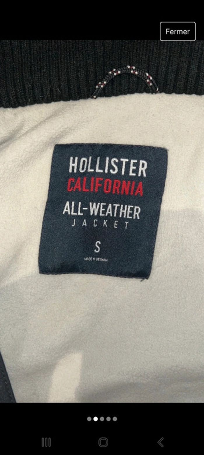 😴blouson parka Hollister T36 Neuf noir - photo numéro 2