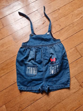 Salopette short fille minnie 12 mois disney