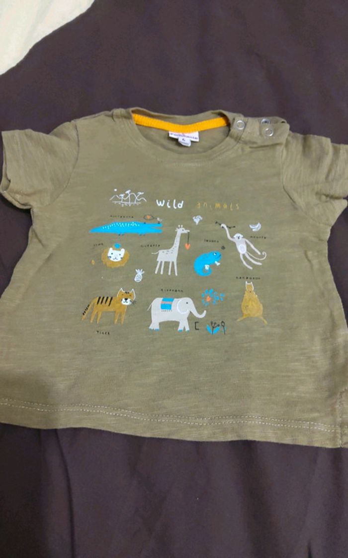 Tee-shirt animaux 6 mois