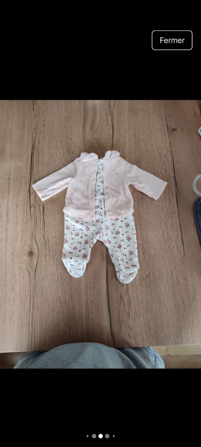 Lot de 3 pyjamas fille 1 mois  TAO - photo numéro 7