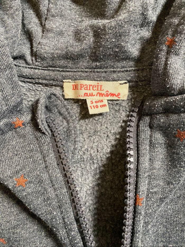DPAM Sweat polaire gris foncé Taille 5 ans - photo numéro 5