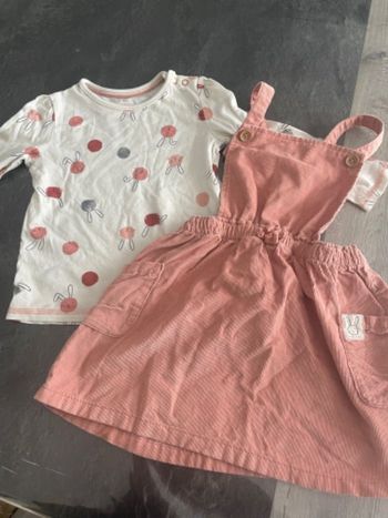 Ensemble robe /tee shirt fille
