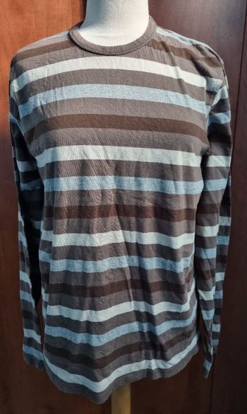 T-shirt à manches longues rayé 2xl