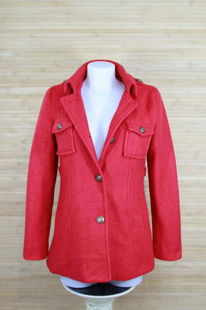 Manteau rouge femme taille M - photo numéro 5