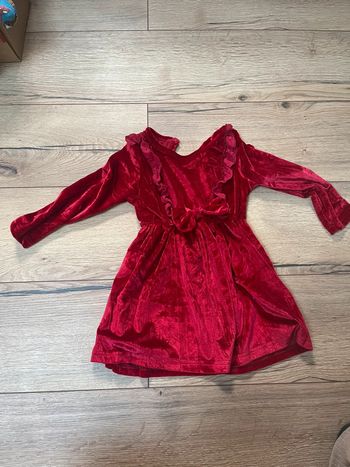 robe bébé rouge velours