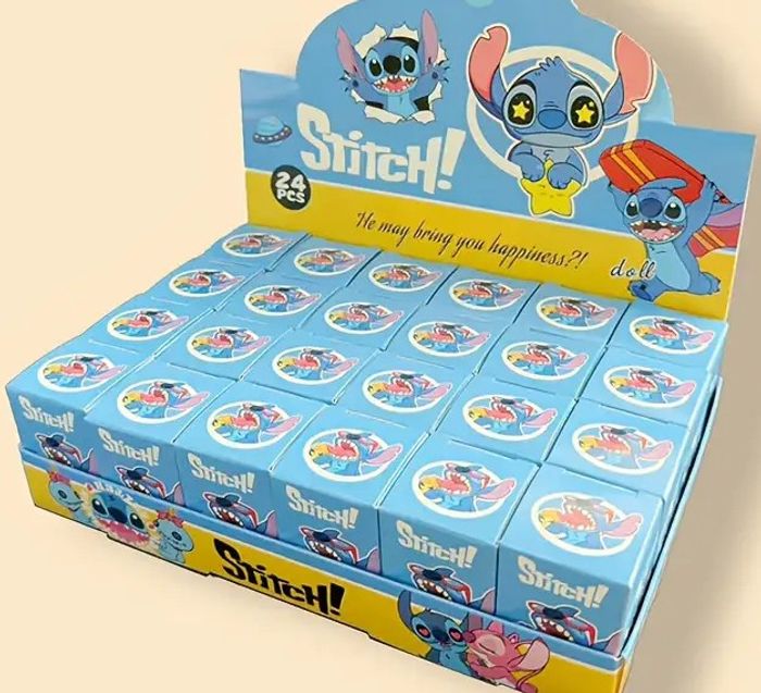 🎁 Lot de 24 mini figurines porte-clés Stitch – Idéal calendrier de l' Avent & cadeaux 🎉