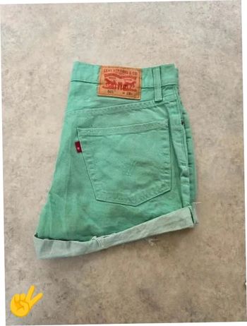 Short Levi's 501 W28 FR38 vert menthe Femme Women SHO167b