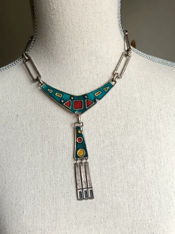 Collier moderniste/ art déco Dlh Depose