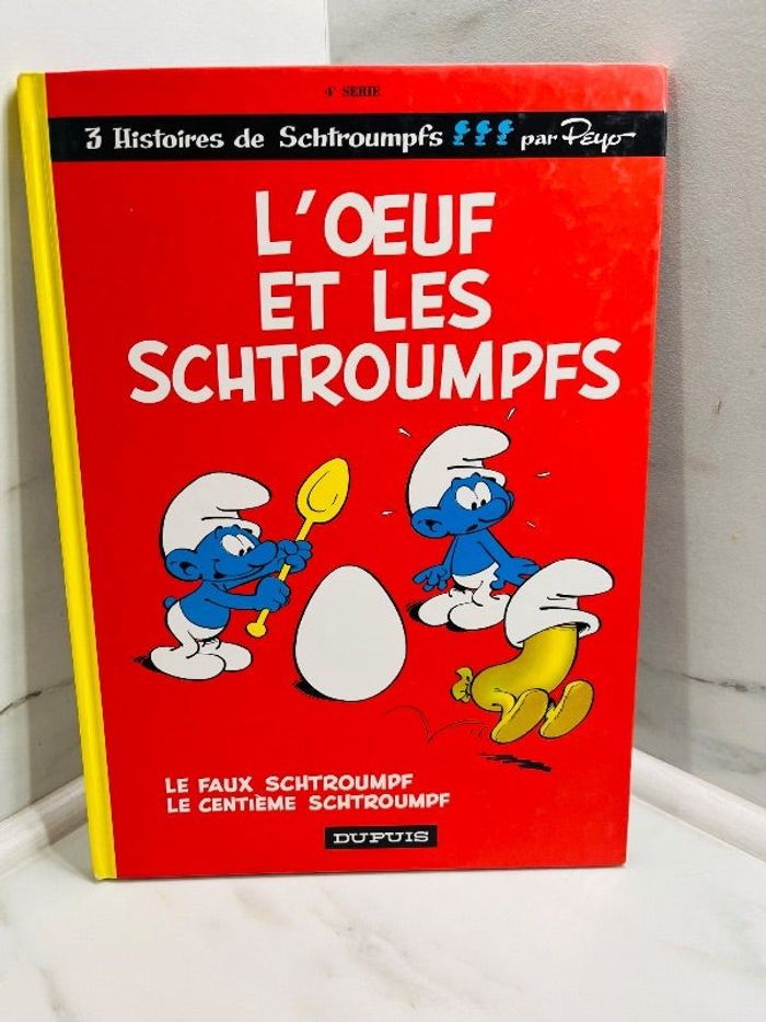 BD L œuf et les schtroumpfs