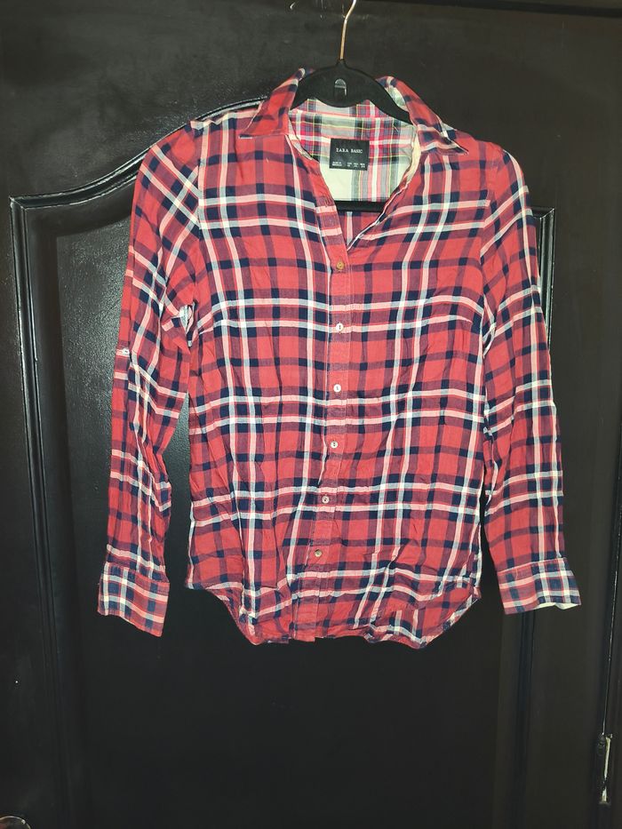Chemise à carreaux Zara basics 