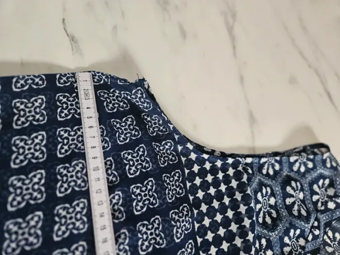 MS Mode blouse en voile bleu taille 48 - photo numéro 11