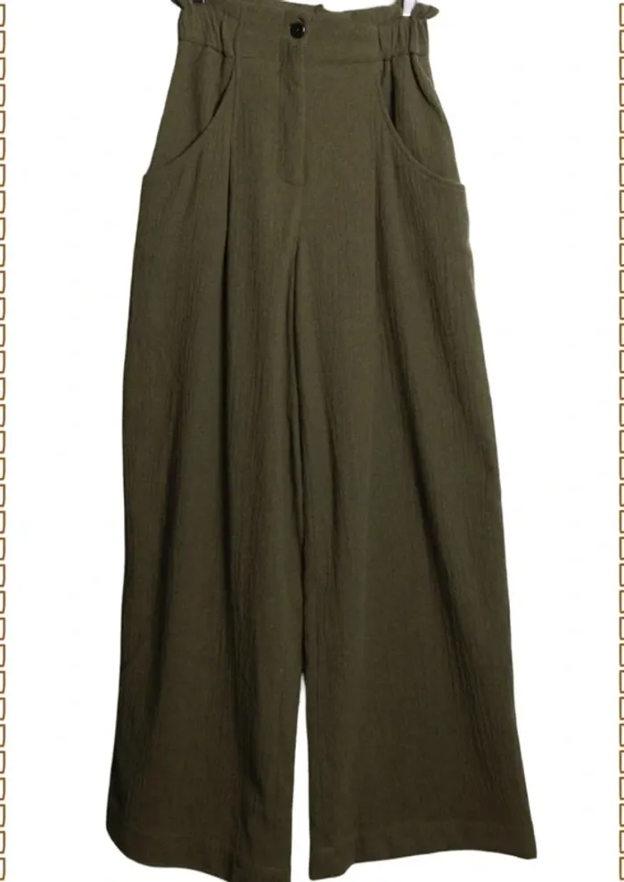Pantalon vert foncée Momonì Taille 34 - photo numéro 2