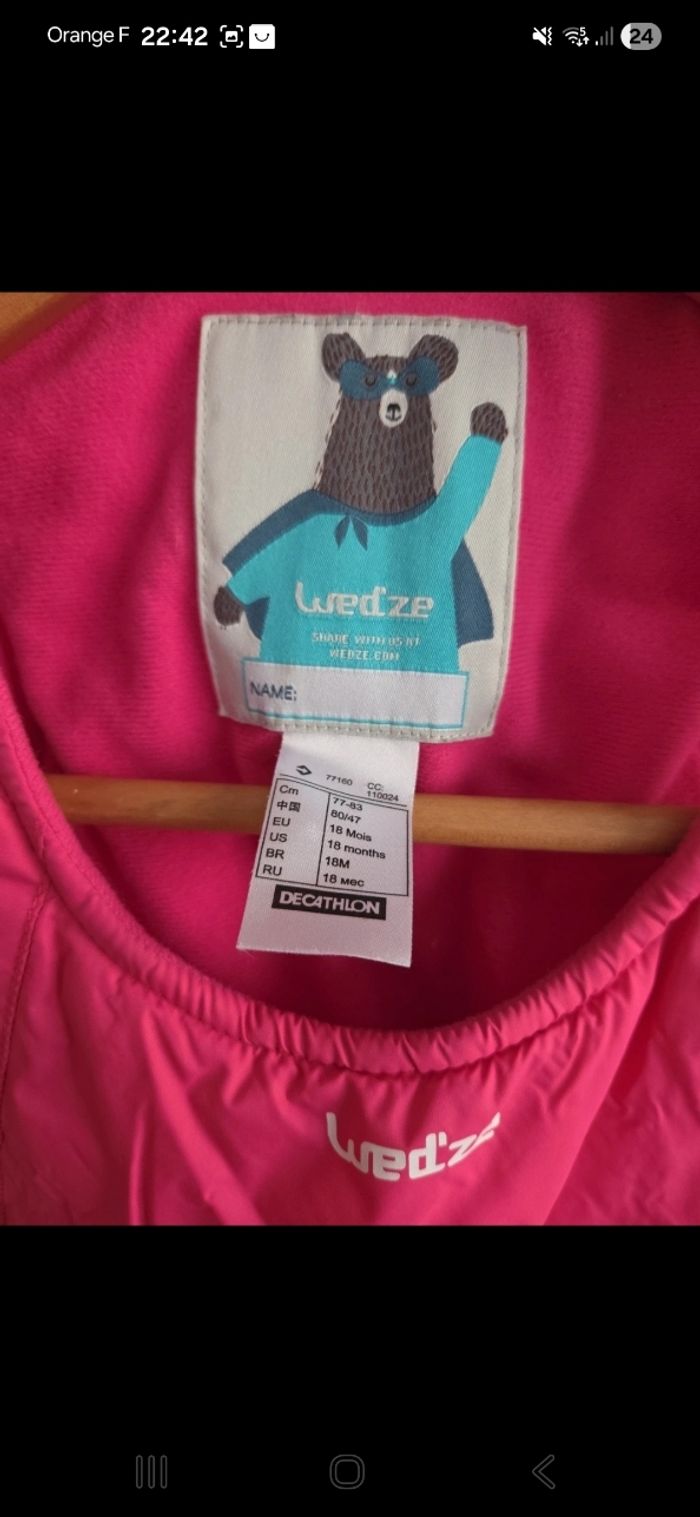 Combinaison ski 18 mois fille - photo numéro 2