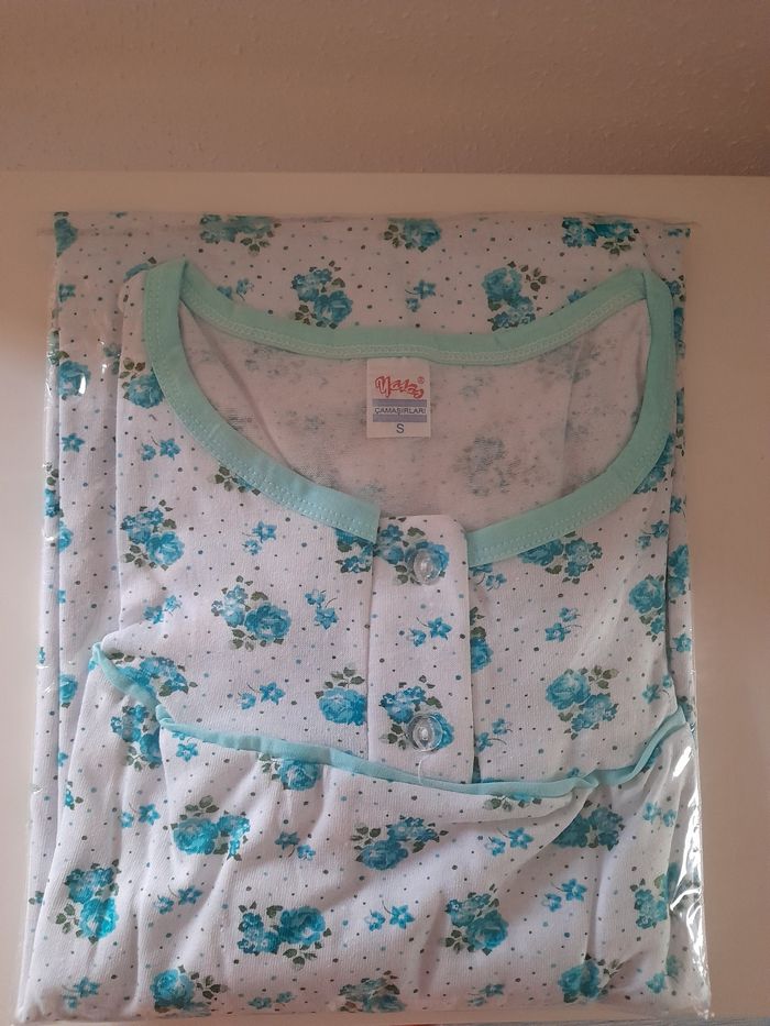 Chemise de nuit manches longues en coton - photo numéro 8