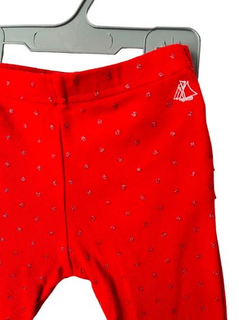 Legging rouge à pois pailletés / dorés - Petit Bateau 12 mois (74cm)