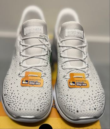 Skechers Blanche à Strass Slip Ins - 38