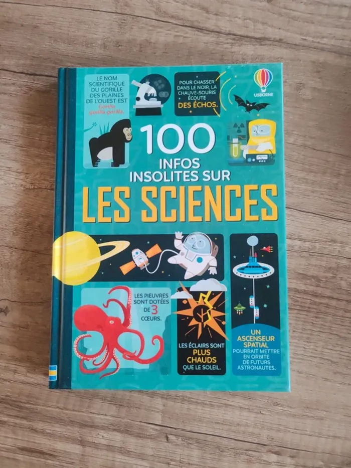 Livre pour enfants "100 infos insolites sur les sciences"