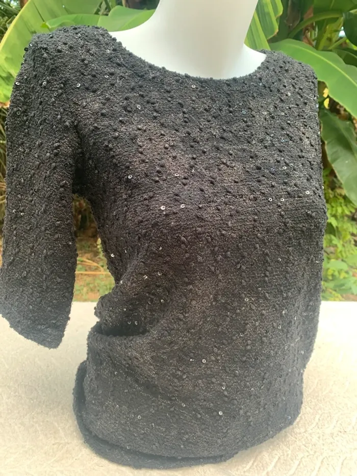 Tee shirt paillettes taille 38 manches courtes - photo numéro 6