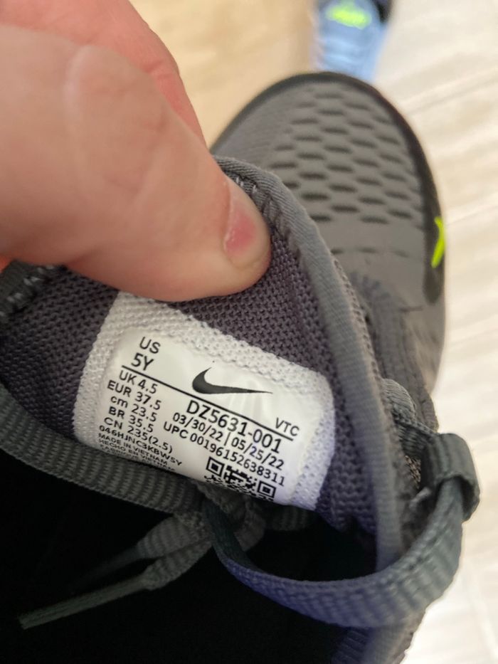 Nike Air Max 270 - Gris & Jaune Fluo (Volt) - 37.5 - photo numéro 5