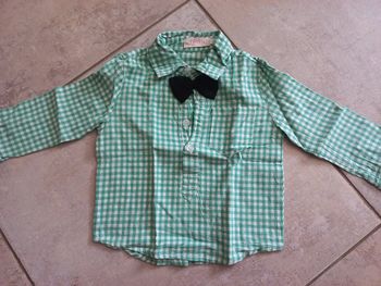 Chemise verte à carreaux chic 18 mois