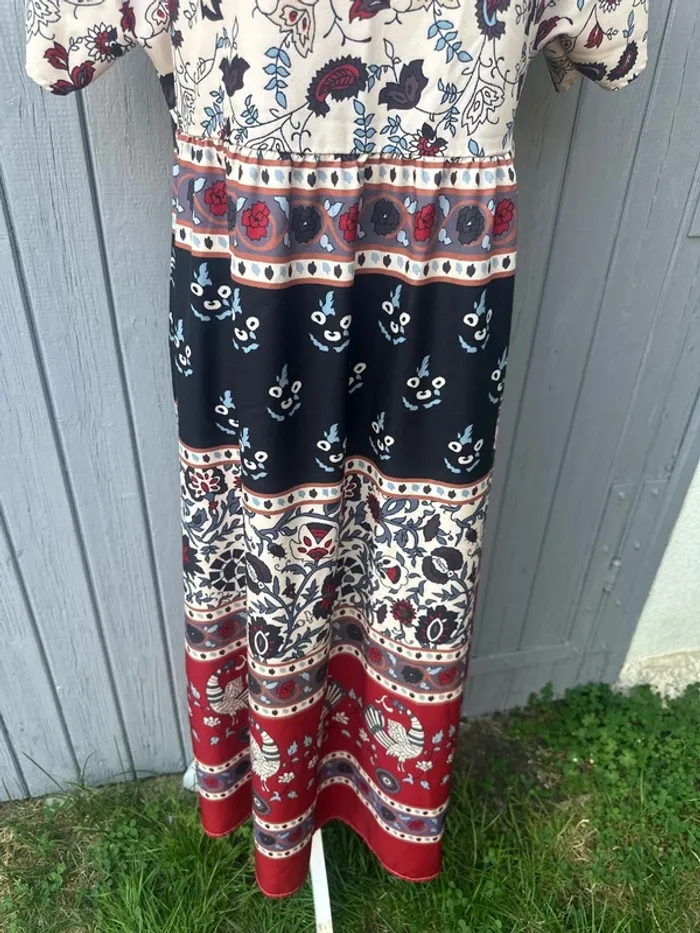 Robe longue été manches courtes fleuri Shein 38/M - photo numéro 3