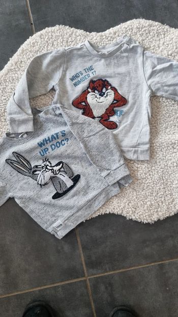 2 sweat Disney 24 - 30 mois 2 ans gris