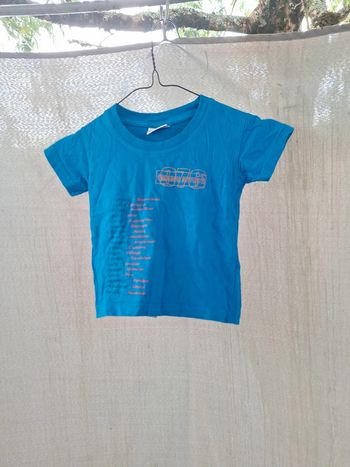 Tee shirt bleu garçon  2 ans
