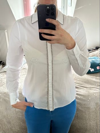 Chemise blanche à strass