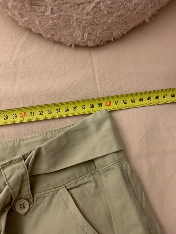 Jupe en toile de coton taille 40 avec ceinture - photo numéro 6