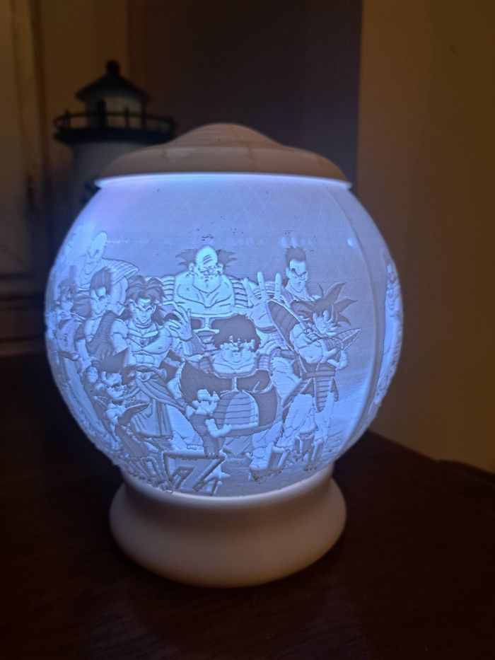 Veilleuse boule en lithophanie - photo numéro 3