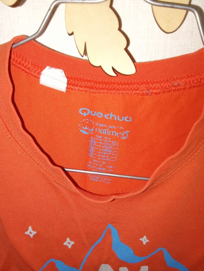 Tee shirt garçon orange marque quechua 10 ans - photo numéro 3