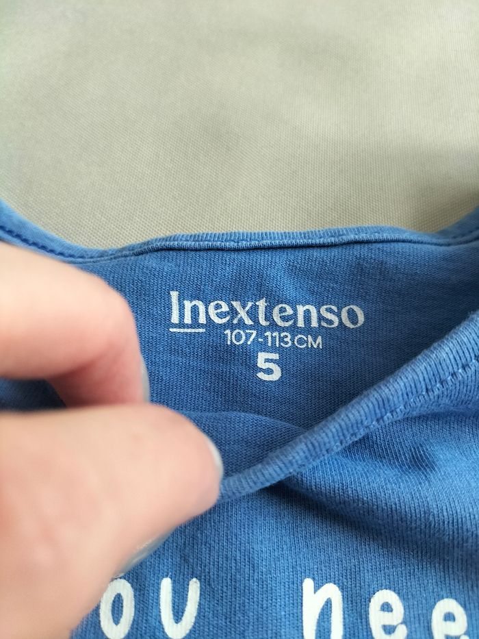 💙 Ensemble t-shirt et legging fleuri bleu | Taille 5 ans | Excellent état | In extenso 💙 - photo numéro 3