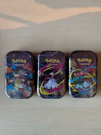 Lot de 3 Mini Tin Pokémon Méga Évolution ME01 Scellé