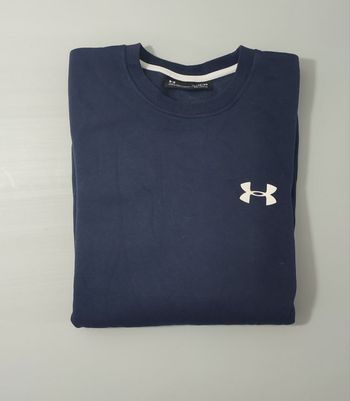 Vêtement vintage de marque Pull Under Armour bleu foncé coupe ajustée XL #D84
