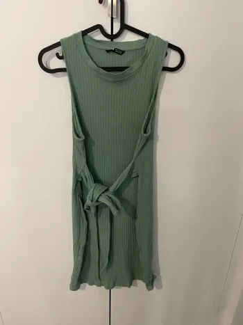 Robe de grossesse moulante à noeud turquoise XL