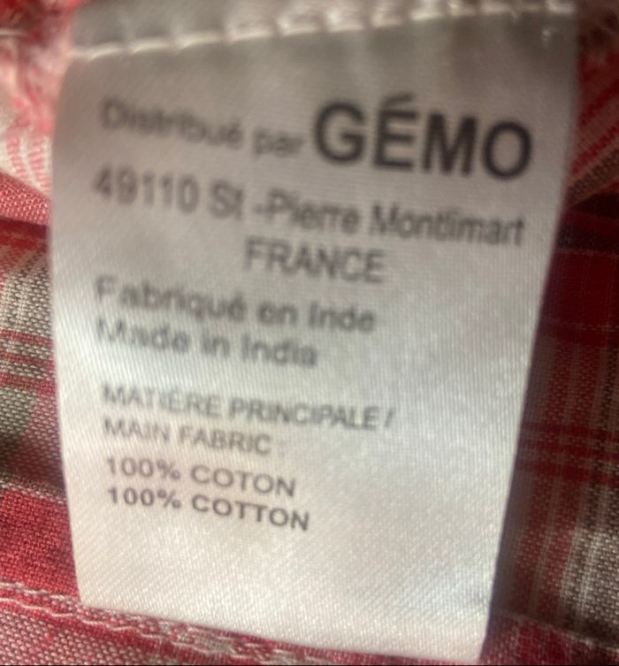 Chemise à carreaux »Gémo »manches courtes - photo numéro 5