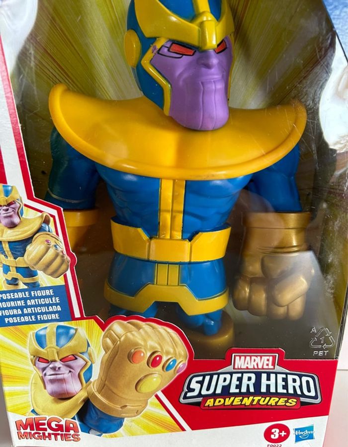 Avengers Marvel Super-Hero Adventures Figurine: Thanos ( Neuf sceller) - photo numéro 3